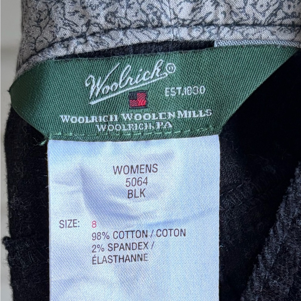 •Woolrich• Black Corduroy A-Line Mini Skirt - Size 8 - Picture 2 of 8